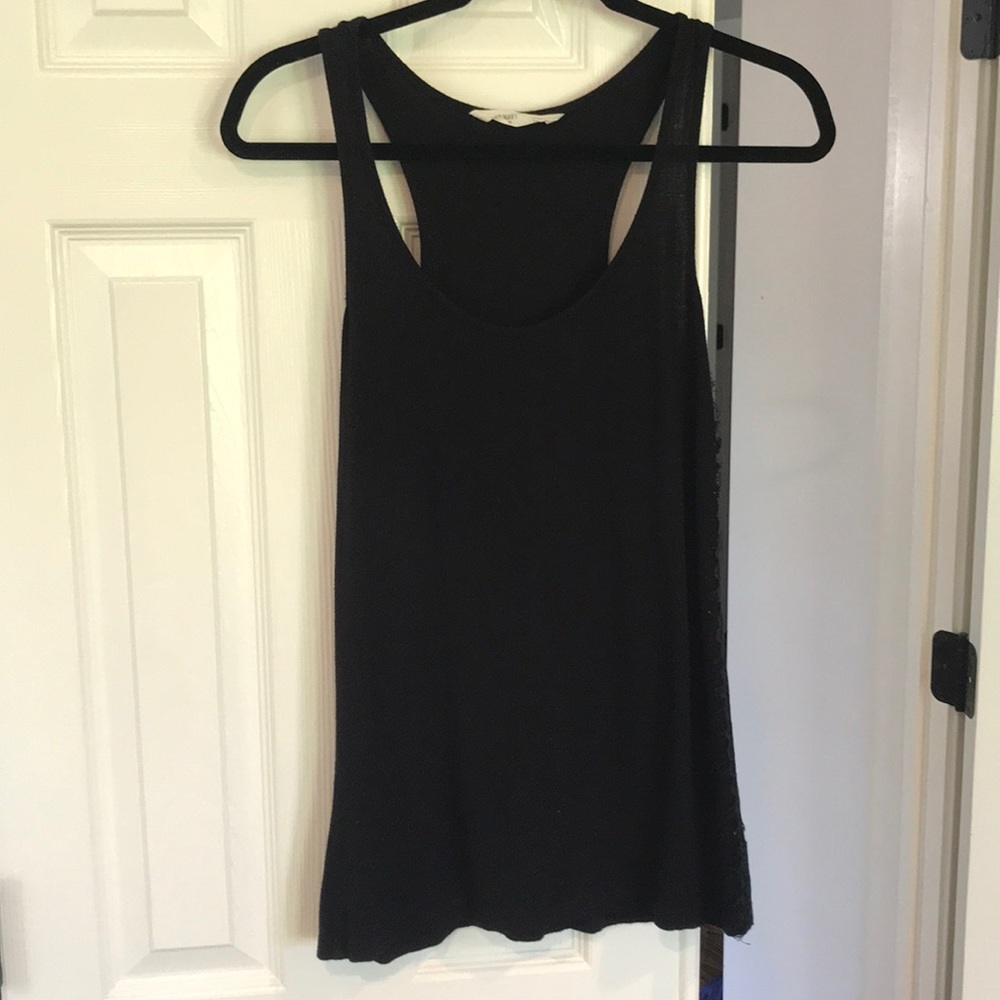 Old navy black tank top with side lace detail